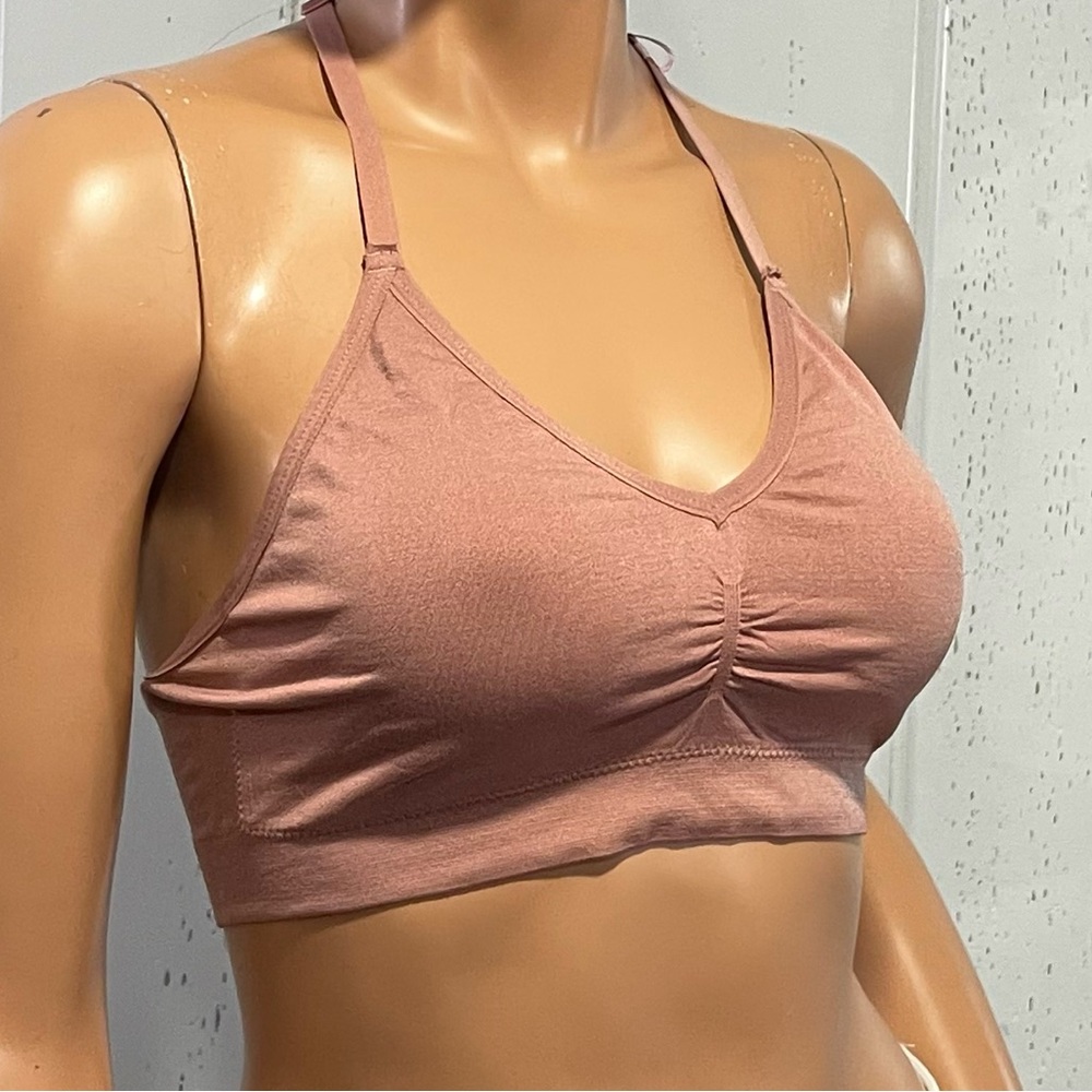 Daisy FuentesWomen'd  Dusty Rose Sport Bra Sz M